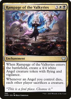 Rampage of the Valkyries card from Kaldheim