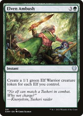 Elven Ambush card from Kaldheim