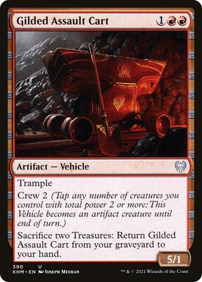 Gilded Assault Cart card from Kaldheim