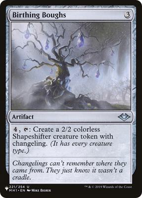 Birthing Boughs card from The List Reprints