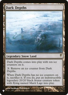 Dark Depths card from The List Reprints