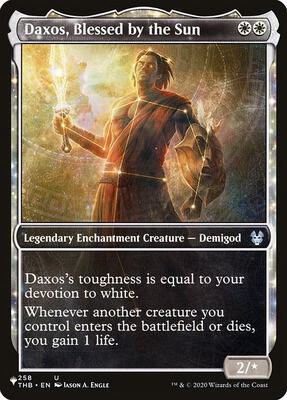 Daxos, Blessed by the Sun (Showcase) card from The List Reprints