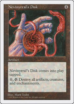 Nevinyrral's Disk card from Fifth Edition