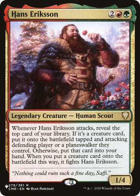 Hans Eriksson card from The List Reprints