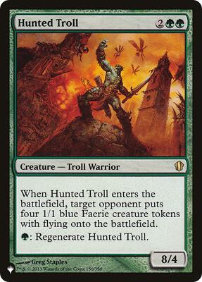Hunted Troll card from The List Reprints