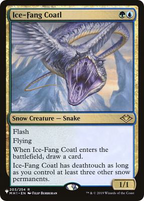 Ice-Fang Coatl card from The List Reprints