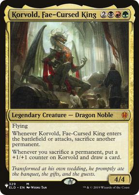 Korvold, Fae-Cursed King card from The List Reprints