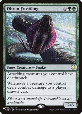 Ohran Frostfang card from The List Reprints