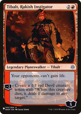 Tibalt, Rakish Instigator card from The List Reprints