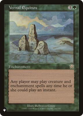 Vernal Equinox card from The List Reprints