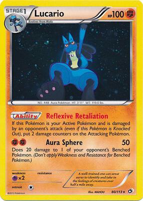 Lucario - 80/113 (Cosmos Holo) card from Miscellaneous Cards & Products