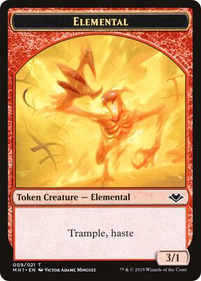 Elemental (009) // Goblin Double-Sided Token card from Modern Horizons