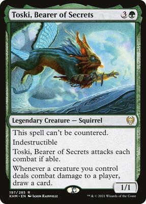 Toski, Bearer of Secrets card from Kaldheim
