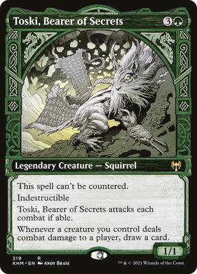 Toski, Bearer of Secrets (Showcase) card from Kaldheim