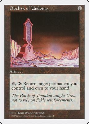 Obelisk of Undoing card from Fifth Edition