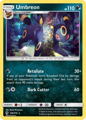 Umbreon - 120/214 (Cosmos Holo) card from Blister Exclusives