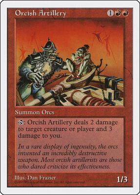 Orcish Artillery card from Fifth Edition