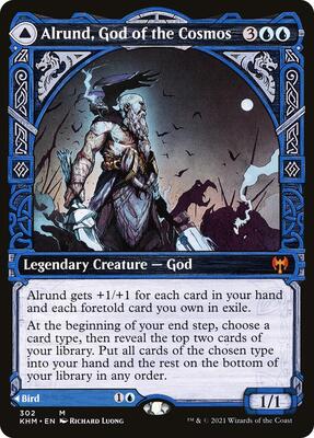 Alrund, God of the Cosmos (Showcase) card from Kaldheim
