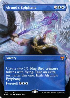 Alrund's Epiphany (Borderless) card from Kaldheim