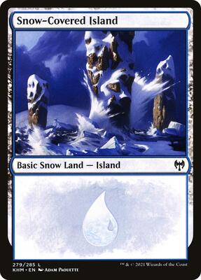 Snow-Covered Island (279) card from Kaldheim