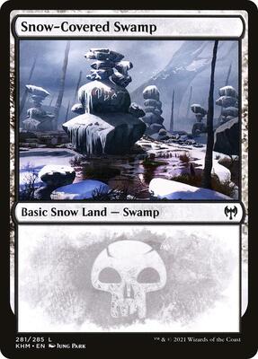 Snow-Covered Swamp (281) card from Kaldheim