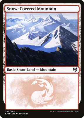 Snow-Covered Mountain (283) card from Kaldheim
