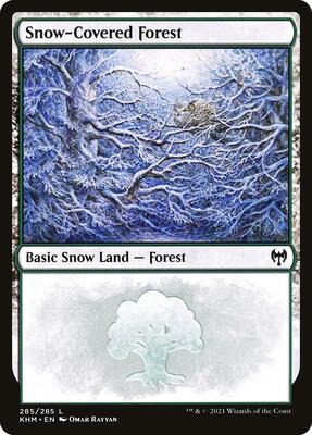 Snow-Covered Forest (285) card from Kaldheim