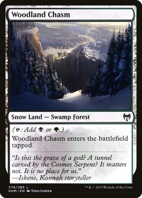 Woodland Chasm card from Kaldheim