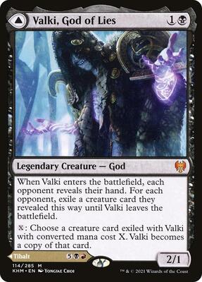 Valki, God of Lies card from Kaldheim