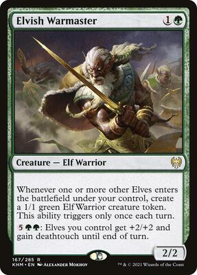 Elvish Warmaster card from Kaldheim
