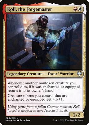 Koll, the Forgemaster card from Kaldheim