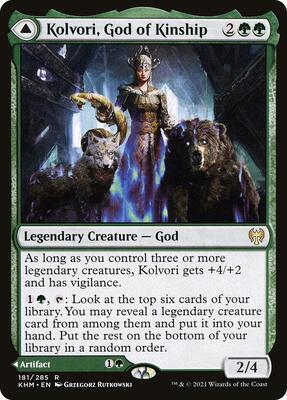 Kolvori, God of Kinship card from Kaldheim