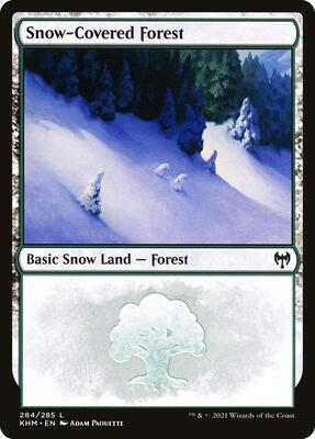 Snow-Covered Forest (284) card from Kaldheim