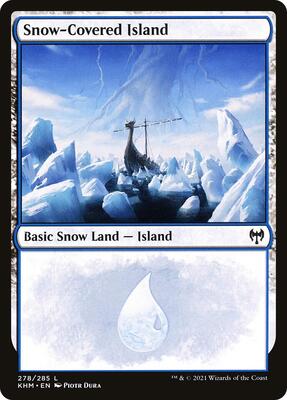 Snow-Covered Island (278) card from Kaldheim