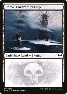 Snow-Covered Swamp (280) card from Kaldheim