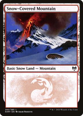 Snow-Covered Mountain (282) card from Kaldheim