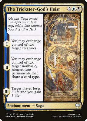 The Trickster-God's Heist card from Kaldheim