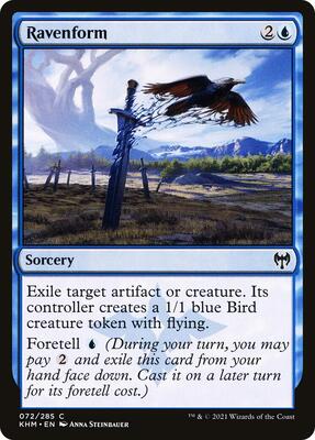 Ravenform card from Kaldheim