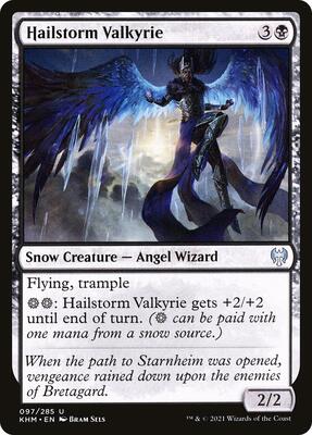 Hailstorm Valkyrie card from Kaldheim