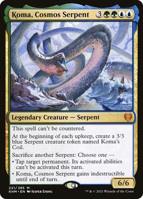 Koma, Cosmos Serpent card from Kaldheim