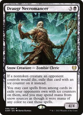 Draugr Necromancer card from Kaldheim