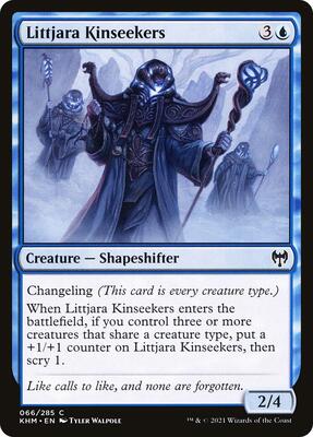 Littjara Kinseekers card from Kaldheim