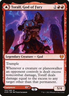 Toralf, God of Fury card from Kaldheim