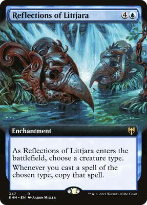 Reflections of Littjara (Extended Art) card from Kaldheim