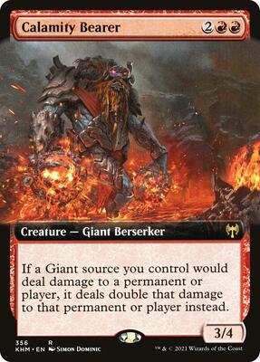 Calamity Bearer (Extended Art) card from Kaldheim
