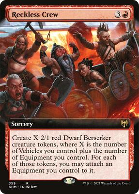 Reckless Crew (Extended Art) card from Kaldheim