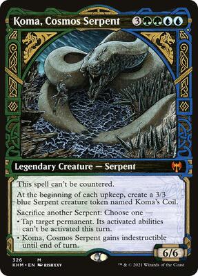 Koma, Cosmos Serpent (Showcase) card from Kaldheim