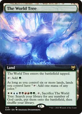 The World Tree (Extended Art) card from Kaldheim