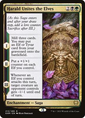 Harald Unites the Elves card from Kaldheim