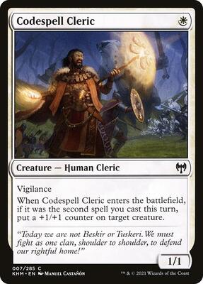Codespell Cleric card from Kaldheim